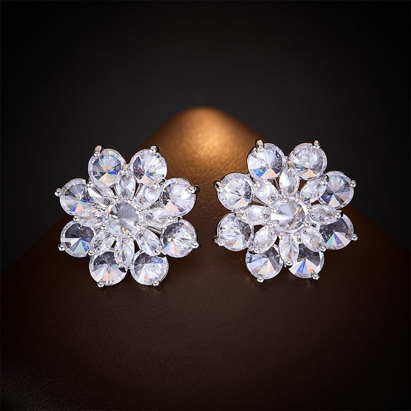 Boucles d'oreilles moissanite pour soirée de bal et grand dîner - 2