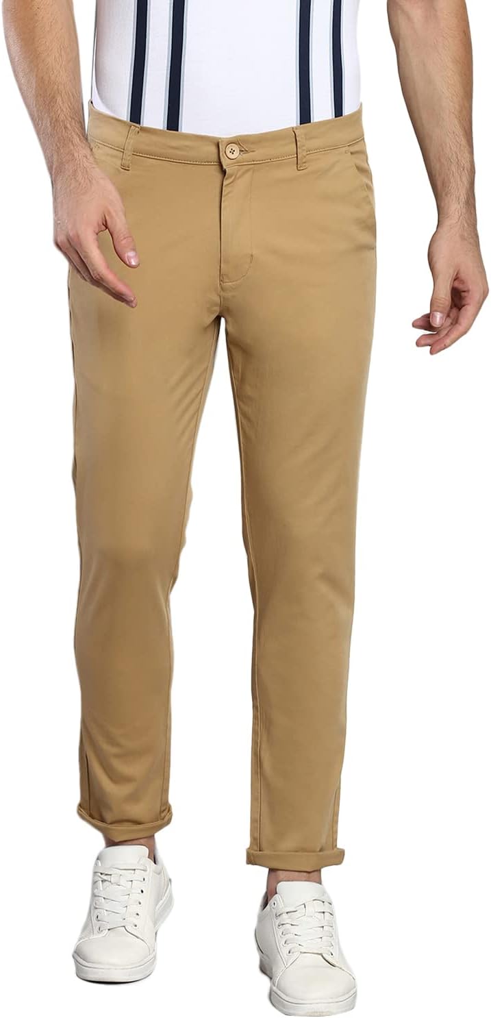 Dennis Lingo Men's Regular Fit Mid Rise Pants