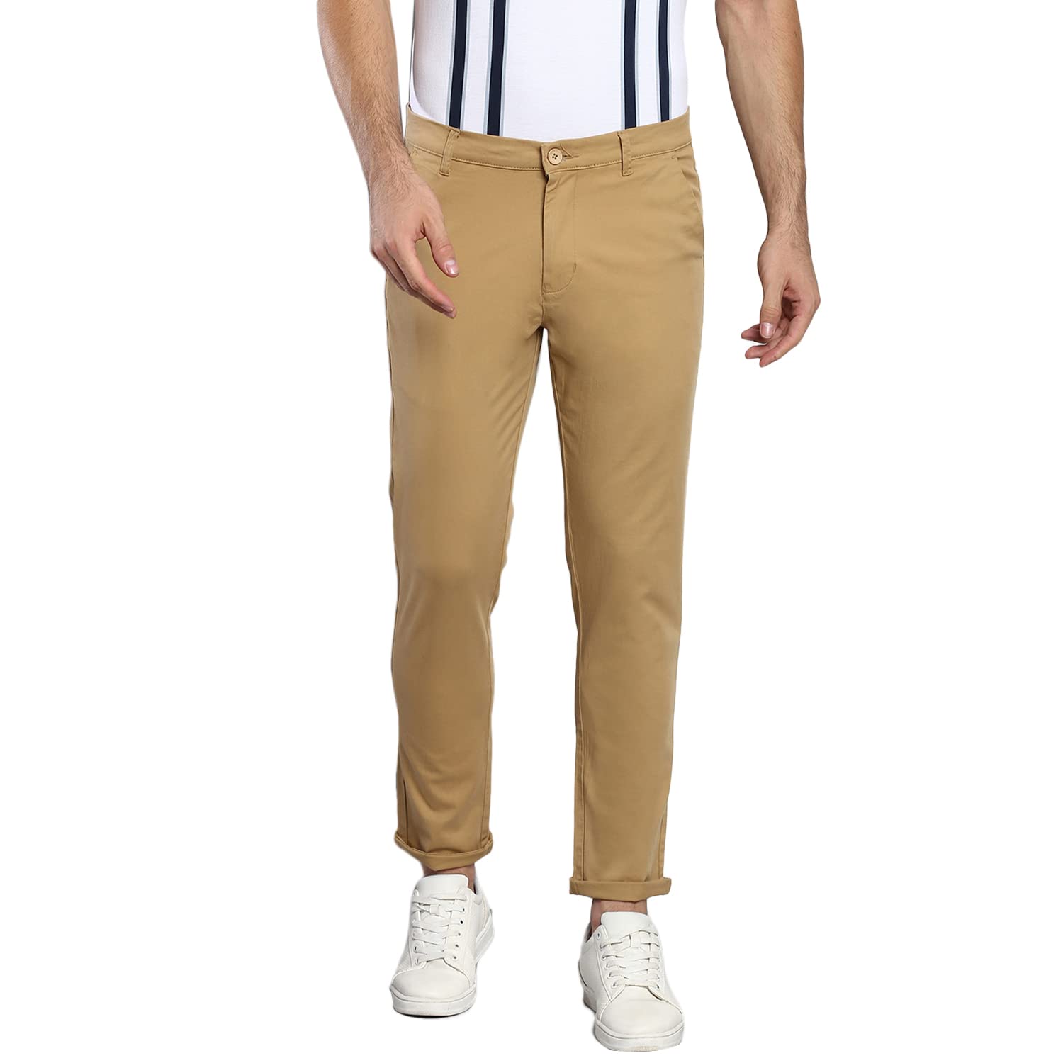 Men's Regular Fit Mid Rise Pants