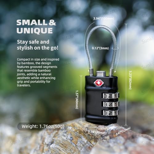 Image of Sunkizzrs Set of 2 Metal Luggage Locks for Travel
