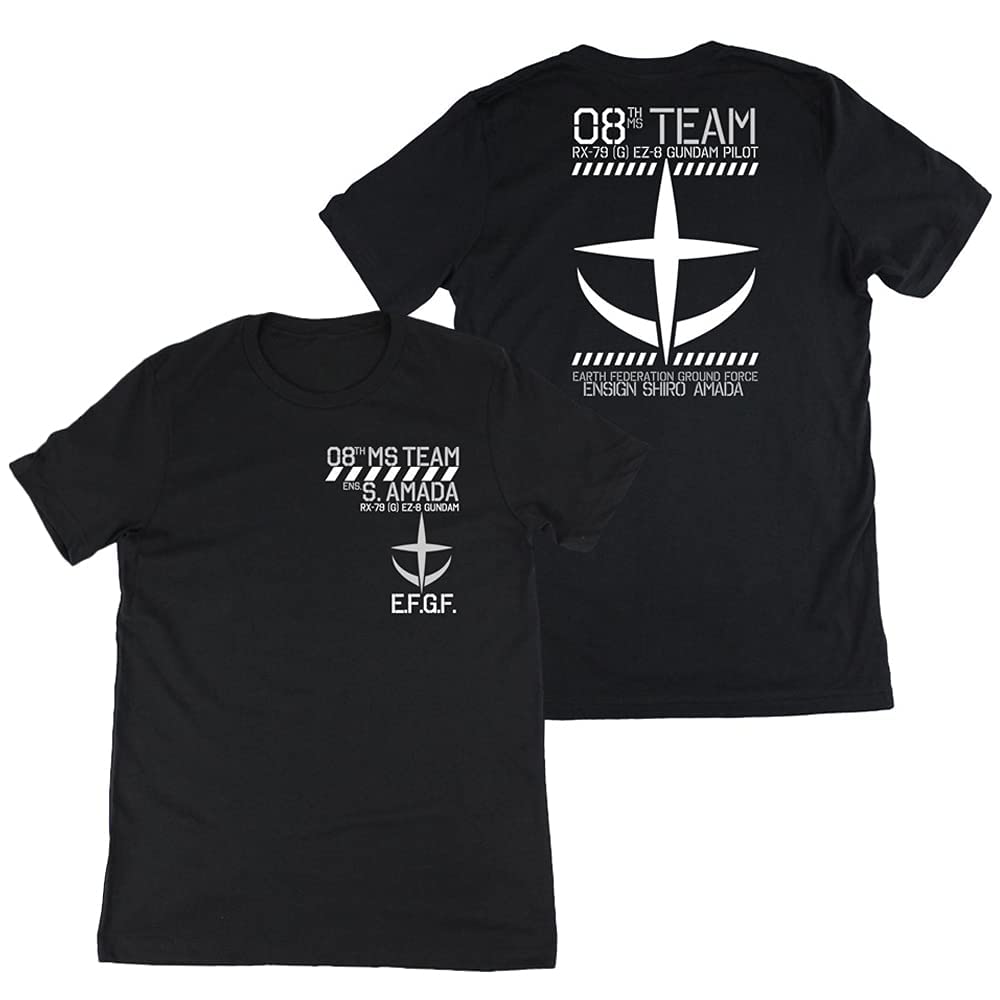 Gundam 08th MS Team Shiro Amada Pilot Anime Graphic Art Tee Novelty T-Shirt