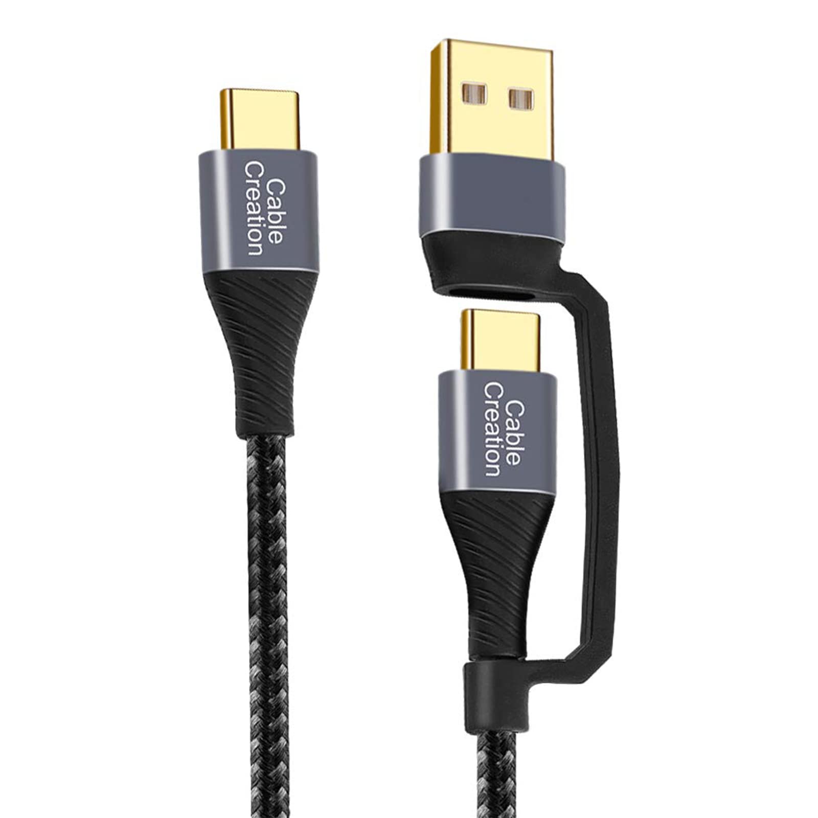Cablecreation 2 In 1 Usb C Braided Usb2.0 C To C 60W Usb-A/C To C 3A Fast Charging 480Mbps Data Cable For Tablet, Laptop, Personal Computer (Black, 6.6Ft) (B08ZMNRT17) Amazon Price History, Amazon Price Tracker