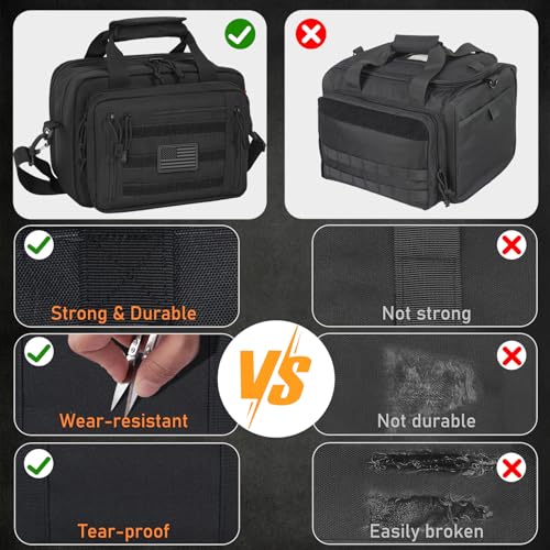 ITHWIU Gun Range Bag for 2 Pistols
