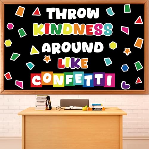 gisgfim Classroom Bulletin Board Decoration Set Wall Door Decor Colorful Classroom Decorations for Kindergarten Preschool Elementary Middle School(Throw Kindness Around Like Confetti)
