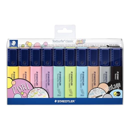 Marcador de Texto, Staedtler, Textsurfer Classic, 10 Cores Pastel