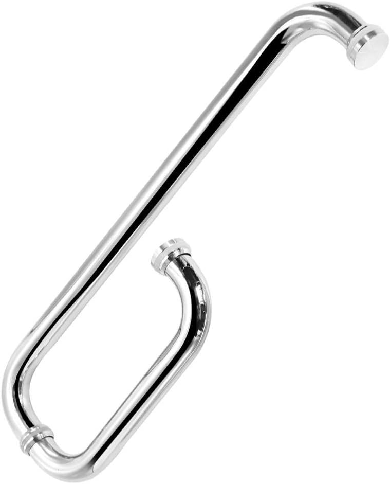 Bathroom Shower Door Handle 304 Stainless Steel Chrome Push and Pull Door Handle | Hole Distance 385mm+185mm,425mm+255mm Handle Sets