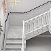 Drsyffsup Wall Mount Banister Handrail for Stairs Indoor and Outdoor, Matte Black Square Stair Railing Safety Grab Bar, Metal Wrought Iron Hand Rail Balustrade Foot Rail Support(10ft/3000mm)