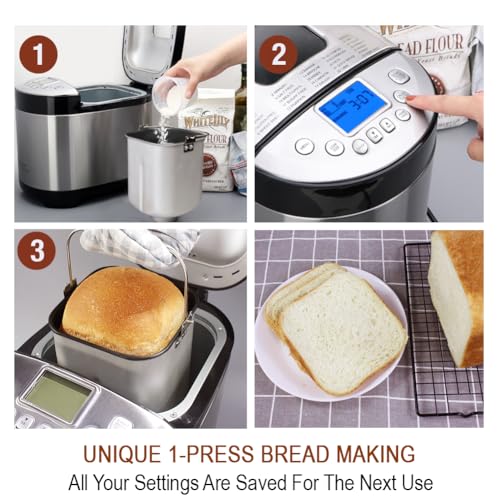Digital Bread Maker with Gluten-Free Setting
