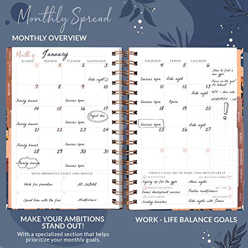 Image of PLANBERRY Hourly Schedule Planner Premium - Undated Weekly Organizer with Time Slots & Monthly Budget - Time Management, Goal Setting, to-Do List & Habit Tracker - 6.9 inchx8.5 inch (Tropical Night, A5, 2020)