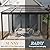GARTOO 10’ x 13’ Upgraded Wall-Mounted Gazebo, Aluminum Outdoor Patio Lean to Gazebo Pergola with Roof, Gazebo Canopy Awnings to House for Garden, Lawn, Backyard Deck and More