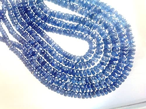 Kyanite de l'Himalaya perles fines AAA bleu azur pour bijoux d'évasion