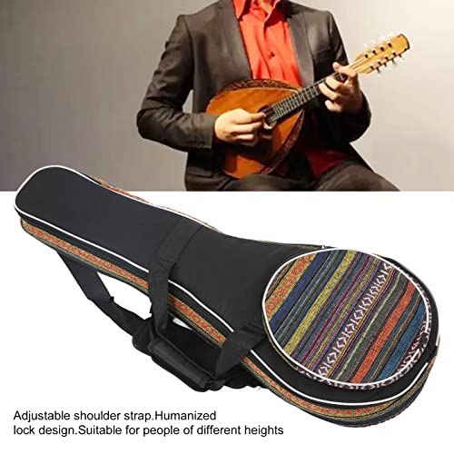 Mandolinentasche im ethnischen Stil, leicht zu reinigende Mandolinentasche Tragbarer verstellbarer Schultergurt zum Tragen von Mantolinen zum Veredeln von Zubehör