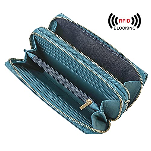 Image of Lanyani RFID Crossbody Wallet Wristlet Purse with Phone Pocket For Women Vegan Leather