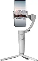 Gimbal para Celular, Estabilizador Celular Portátil de 3 Eixos com Tripé de Aderência – Estabilização de Vídeo Profissional, Ideal para Vlogs, Gravação, Streaming e Fotografia, Branco