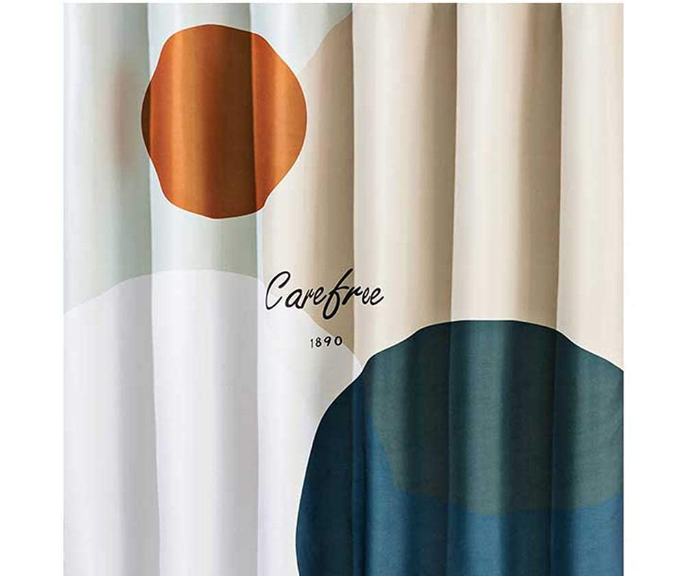 Langer Badevorhang mit Duschvorhängen Schimmelbeständiger wasserdichter Badezimmervorhang mit Haken 100% Polyestergewebe Breiter Badevorhang Duschvorhang (Größe : 180X200cm)