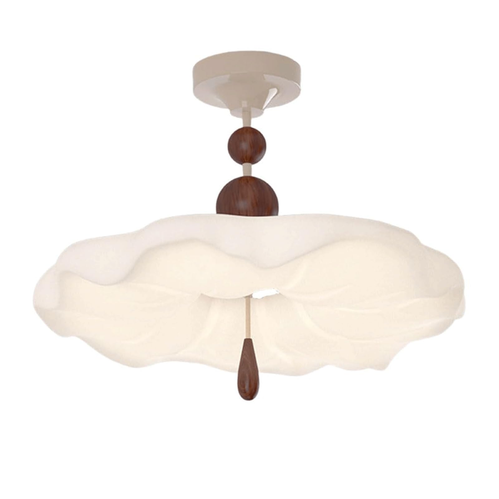 Lustre nuage de fleurs plafonnier semi-encastré 60W crème