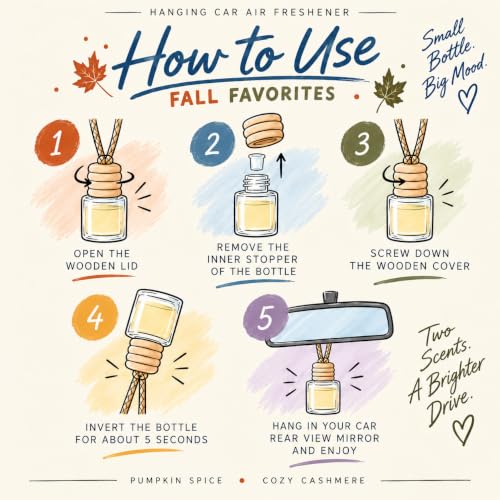 Image of Car Air Freshener, Harvest Pumpkin Spice & Cashmere Sweater, Made in USA