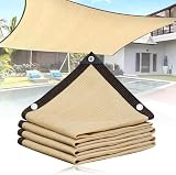 LURNODY 2×3Mètres Filet D'Ombrage pour Patio Toile D'Ombrage Voile D'Ombrage Rectangulaire, Convient pour L'Ombrage/Anti UV dans Les Jardins, Cours, Serres, Piscines Et Autres Scènes (Beige)