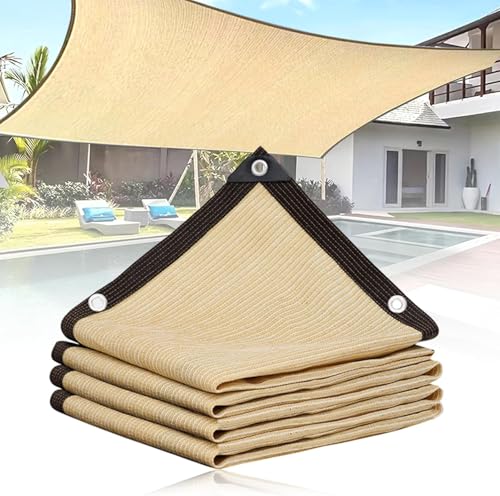 LURNODY Shade Nets Schattiernetz Mit ösen 2×3Meter Rechteckige Sonnensegel, Geeignet Zur Beschattung/Wärmeisolierung/Uv-Schutz In Gärten, Innenhöfen, Gewächshäusern, Pools Und Anderen Szenen (Beige)