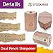 Stockmar Dual Pencil Sharpener FSC Lime Wood for Thin and Thick Pencils - Triangular and Hexagonal Shape - Colour Giants Stockmar, Waldorf Art Supplies, Made in Germany
