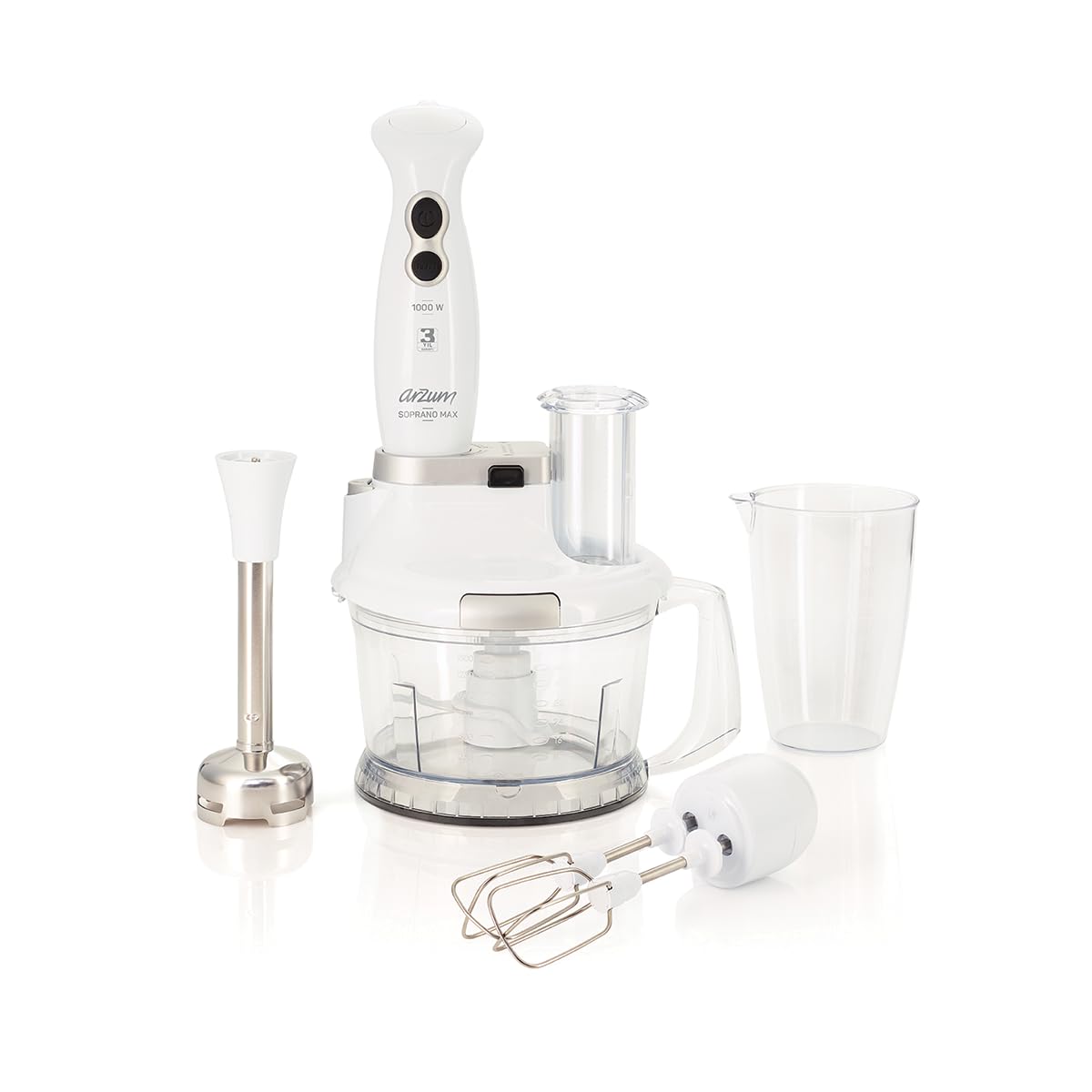 Batidora Arzum Soprano Max con juego de cuchillas de acero para picar