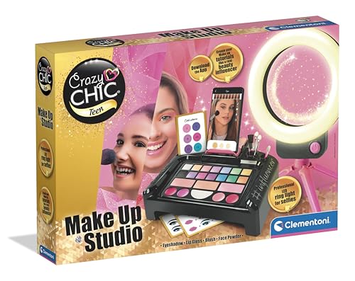 Clementoni Crazy Chic - Make-up Studio, Trousse Trucco Lavabile per