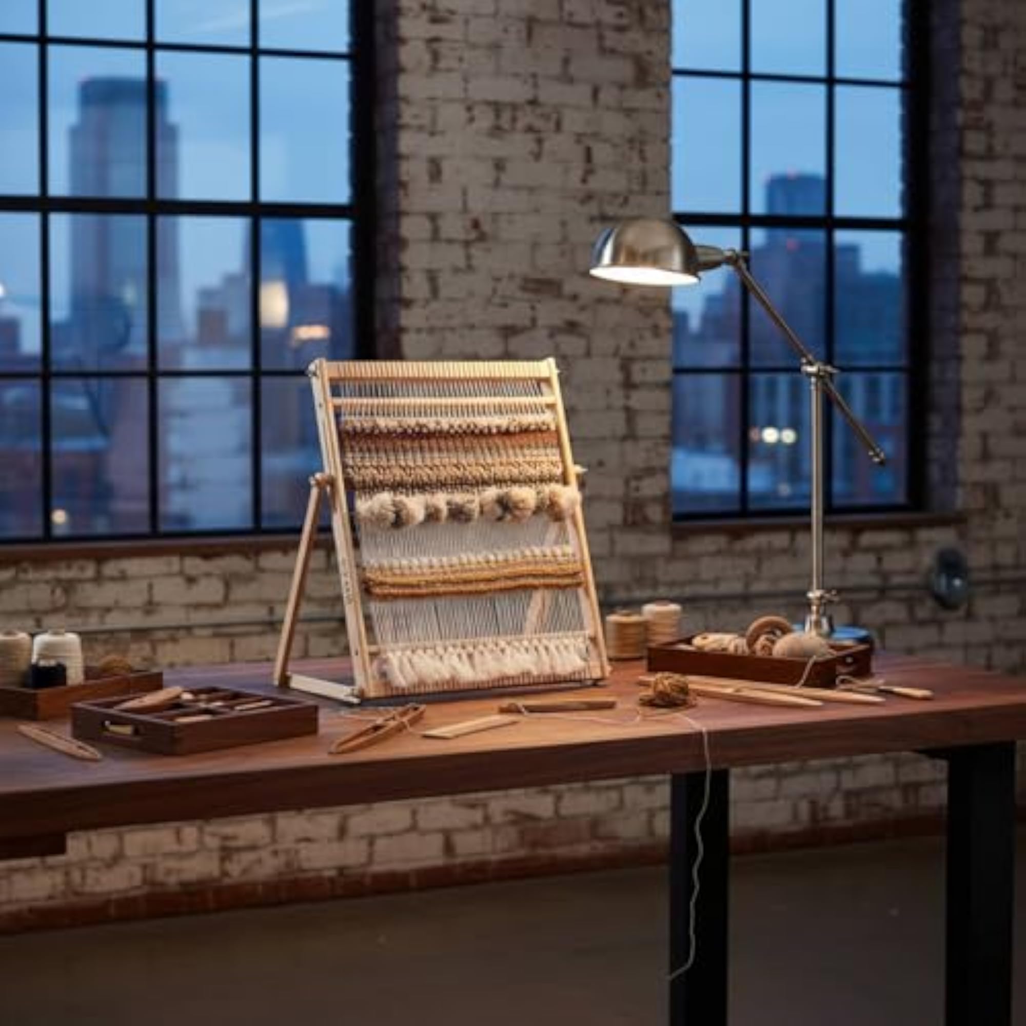 Natural Wood Weaving Loom Kit for DIY Tapestry