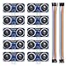 AEDIKO 10pcs HC-SR04 Ultrasonic Module Distance Sensor with Wire Cable