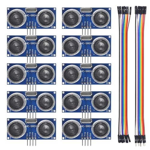 10pcs HC-SR04 Ultrasonic Module Distance Sensor with Wire Cable