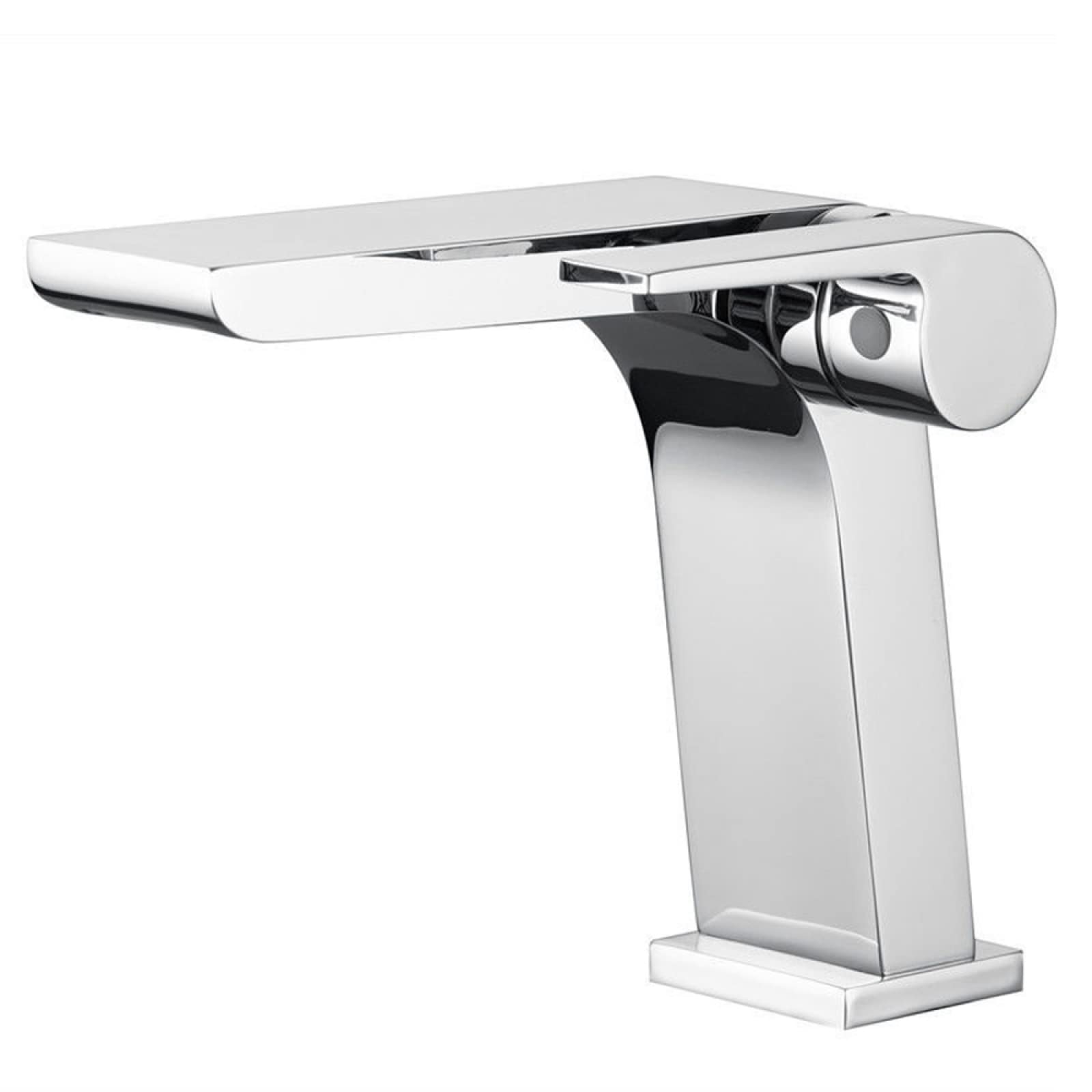 Nvsfzgiyg Cromo Bathroom Faucets Waterfall, Brass Faucet, Hot And Cold Sink Mixer Tap, Single Handle, Black(Cromo)
