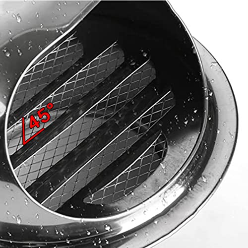 Cubierta de ventilación redonda de 80 mm para extractor externo de cocina y baño 5