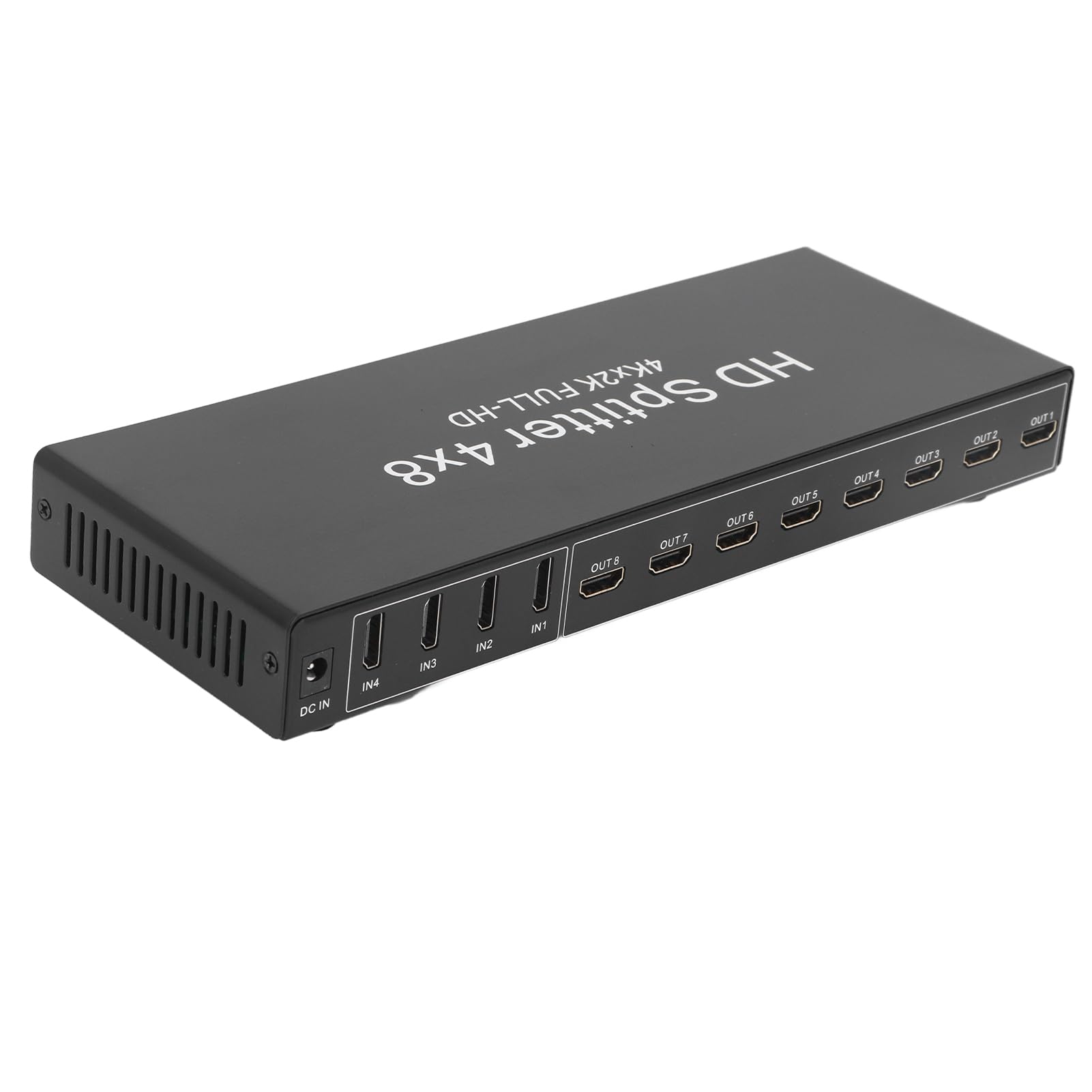 HDMI 4K 4 Ingressi 8 Uscite, Commutatore Splitter HDMI 4x8 con Telecomando, Selettore HDMI a 4 Porte Supporto HDMI1.4, per Proiettore, per, per, per TV (Spina