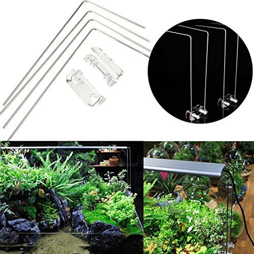 Tutoy 4PCS Edelstahl Aquarium Ständer für Aquatic High LED Licht Lampe Aquarium Halter Halterung Unterstützung - Unterstützung für