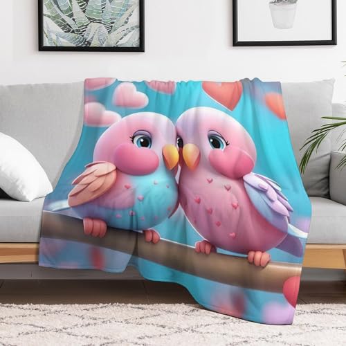 Couverture polaire perroquet flannel douce 100x130 cm pour lit