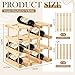 Juexica 2 Pcs 12 Bottles Wooden Wine Rack Stackable Modular Storage Racks DIY Assembly Wine Bottle Holder for Inside Cabinet Countertop Cellar Racks(1 Pack)