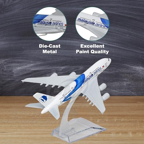 Image of Malaysia Airlines, diecast, Metal Aeroplane Scale Model Office only for Display, Size -16 cm-A80 (Malaysia)