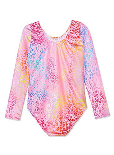 HOZIY Gymnastics Leotards for Girls Unicorn Pink Purple Sparkly Dancewear Activewear Quick Dry