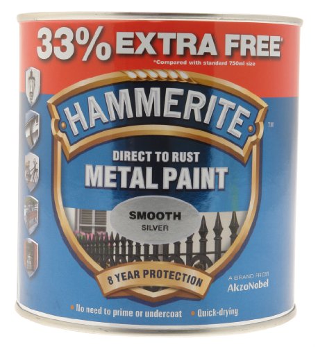 Hammerite 5158234 750ml Metal Paint - Smooth Silver
