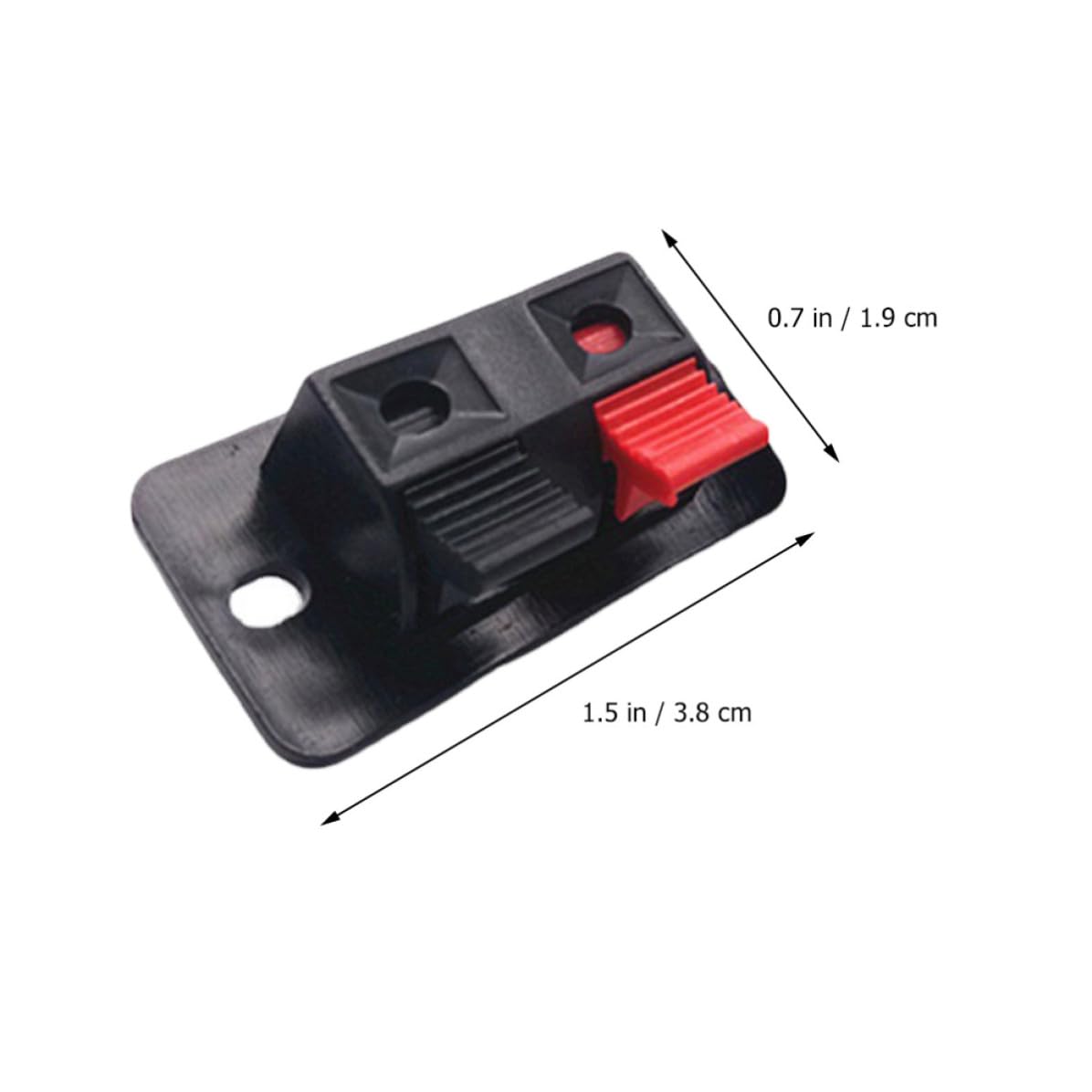 Toddmomy Connettore Terminale Altoparlante 2 Posizioni, Clip a Molla per Casse Acustiche, Materiale Plastica e Ferro, 30 Pezzi per Uso di Riparazione Affidabile
