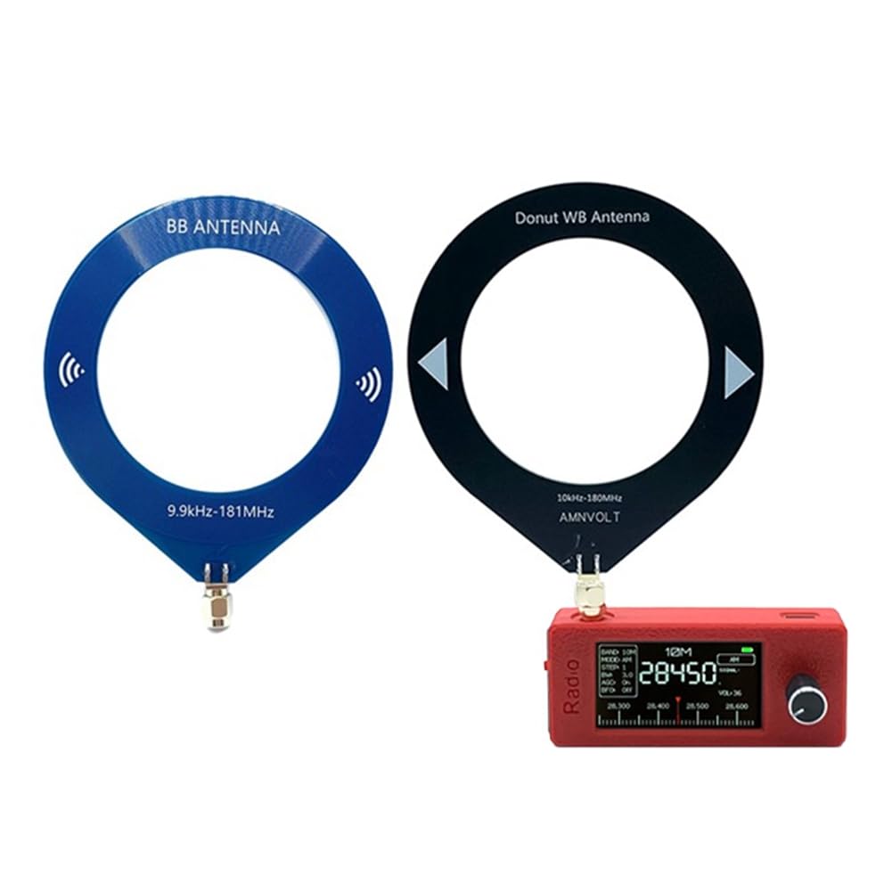 Radio Portátil de Bolsillo de 10 KHz A 180 MHz con Pantalla IPS de 1,9 Pulgadas y 2 Antenas. Receptor de Radio Multibanda HF SW MW VHF.