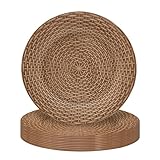 MAONAME Faux Rattan Charger Plates Set of 12, Table Chargers for Dinner Plates, 13