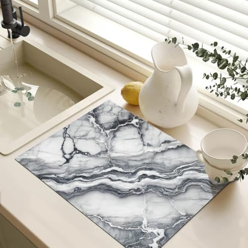 Image of HOMETITUTE Marble Stove Top Cover 28x20 Diatomite Modern Heat Mat | Electric stove decoration
