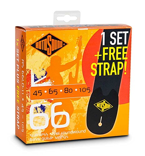 Rotosound RS66LD-11 Jeu de 4 cordes pour Basse électrique Tirants: 045-065 – 080-105 - Les Beatles, Paul McCartney, John Lennon, RIngo Starr, George Harrison Rotosound RS66LD-11 Jeu de 4 cordes pour Basse électrique Tirants: 045-065 - 080-105