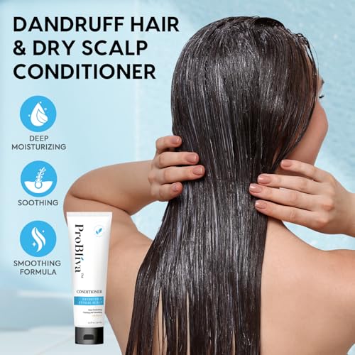 Image of Dandruff Hair & Dry Scalp Conditioner: Deep Moisturizing & Soothing Relief with Natural Ingredients - Calms Itch Fungus Flakes, 10 fl. oz.