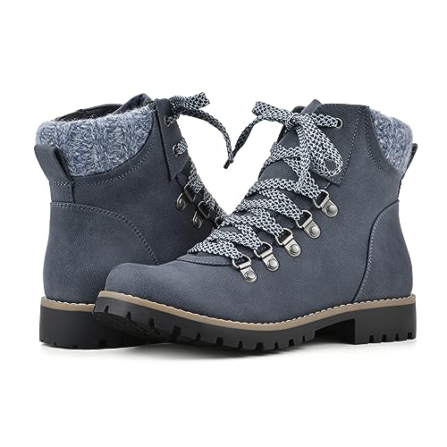 CLIFFS BY WHITE MOUNTAIN Women's Shoes Primed Lugged Lace-Up Ankle Bootie2