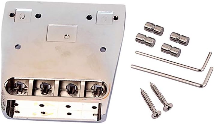 18mm Adjustable Chrome 4 String Bass Bridge Saddle For Rickenbacker Guitar Parts