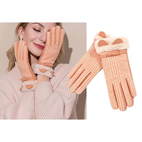 kowaku Luvas Femininas de Tela de Toque de Inverno para Senhoras Luvas Elegantes para Dirigir - lara
