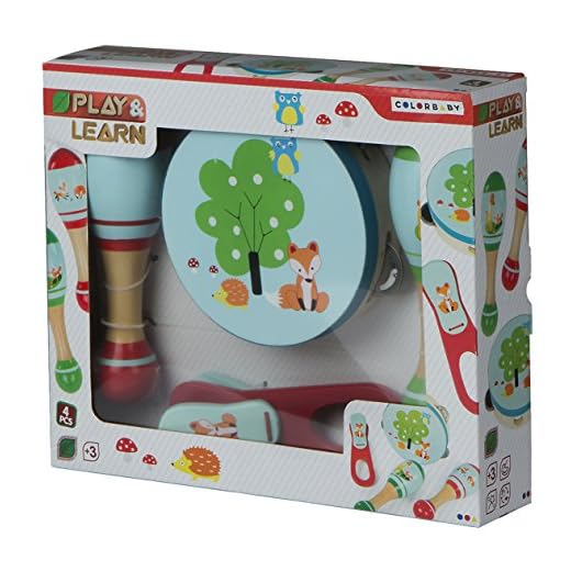 WOOMAX - Instrumentos musicales de madera (ColorBaby 43626)