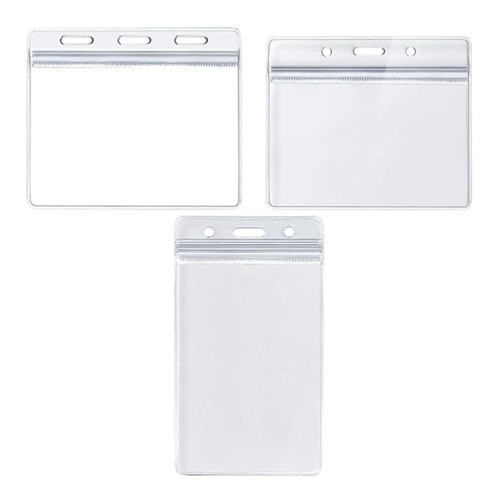 Lot de 15 cordons verticaux pour tour de cou avec porte-cartes en plastique transparent