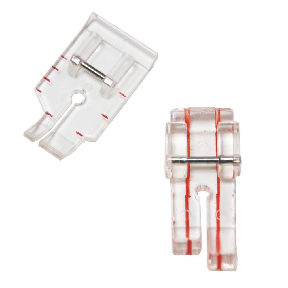Clear View Presser Foot, 1/4 Inch Quilting Presser Foot, Fit for Singer Brother Babylock Janome Simplicity Low Shank Sewing Machine(2 pcs)